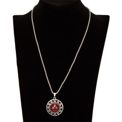 Collar con colgante, rojo 2