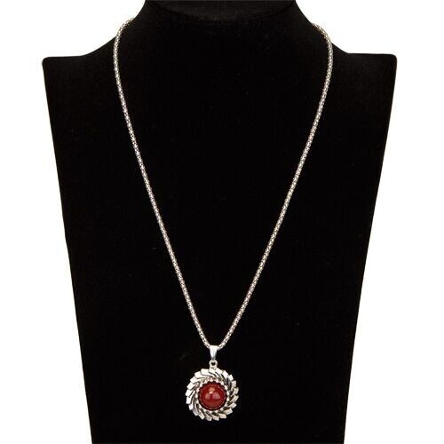 Collana con pendente, rosso 3