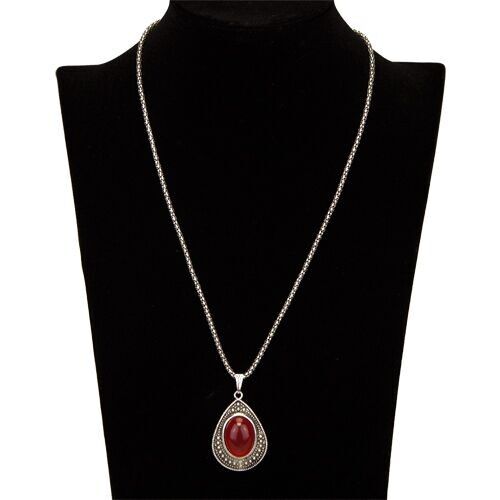Collana con pendente, rosso 7