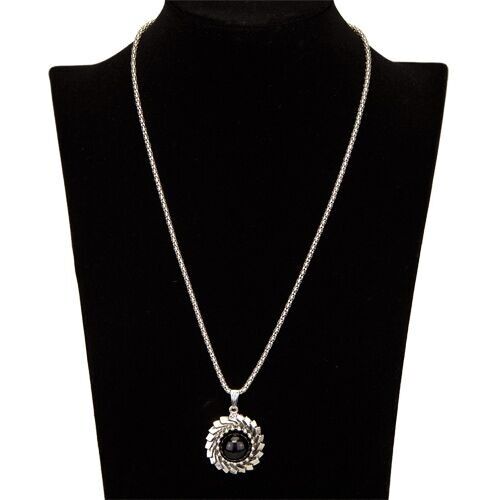 Halskette mit Anhänger, Schwarz 4