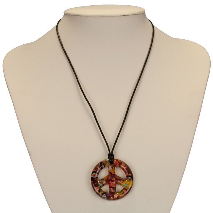 Collar con colgante de cristal Peace, mix