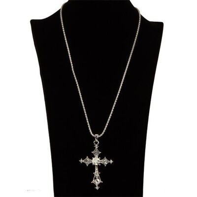 Collana con pendente croce e pietre, 52 cm 2