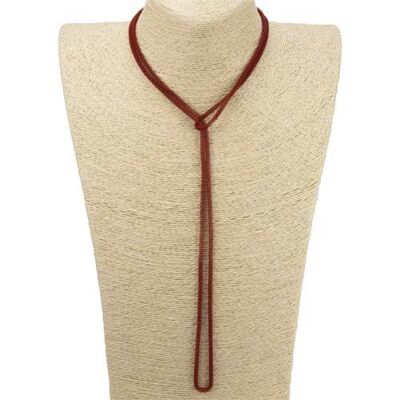 Lange Halskette für Eigenkreationen, 120cm, Rot