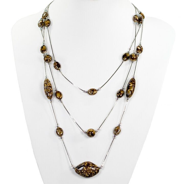 Collana lunga moda 3 fili