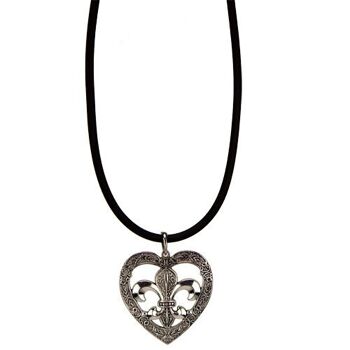 Collier fantaisie long avec pendentif coeur, 70 cm 1