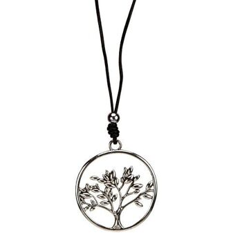 Collier fantaisie long avec pendentif cercle, 75cm 2 1