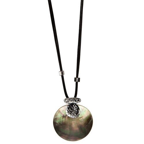 Collana lunga fashion con pendente in madreperla, 80 cm