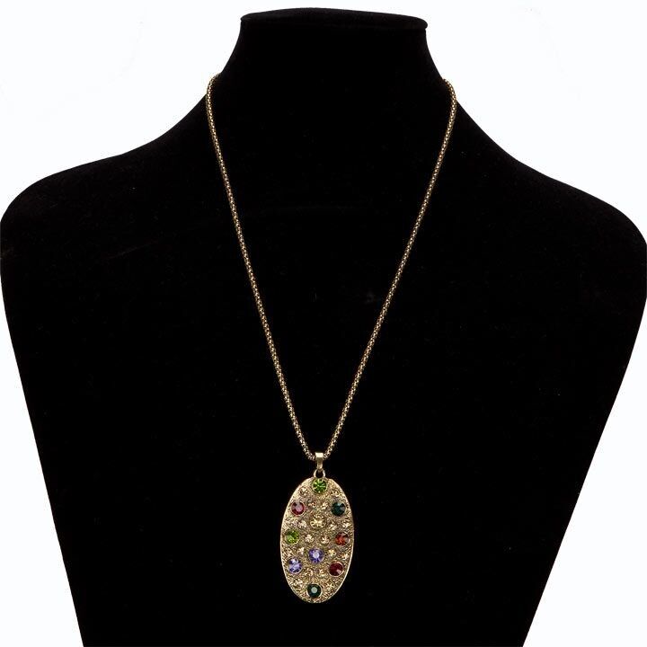 Collana lunga moda con pietre 3