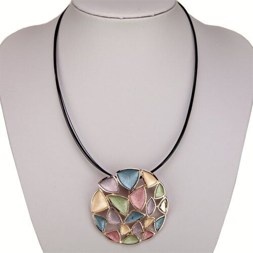 Modische Halskette, mehrfarbig 6