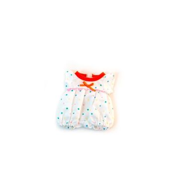 Miniland Poupées : PYJAMA blanc pontillé 21cm, dans un sac en plastique avec  porte-manteau, 3+ 2