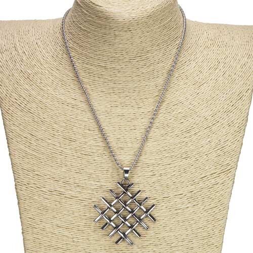 Modische Halskette, Silber 16