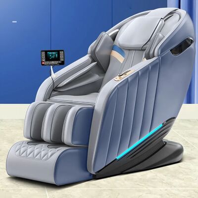 Poltrona massaggiante 360Home Poltrona massaggiante Zero Gravity per tutto il corpo, funzione calore, S/L, Bluetooth, massaggio completo corpo blu A50