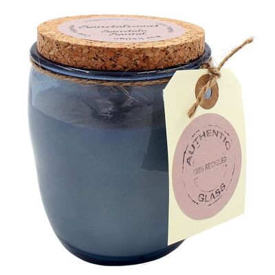 SAC RECYCLED CANDLE 10CM BLUE/SPA WATER