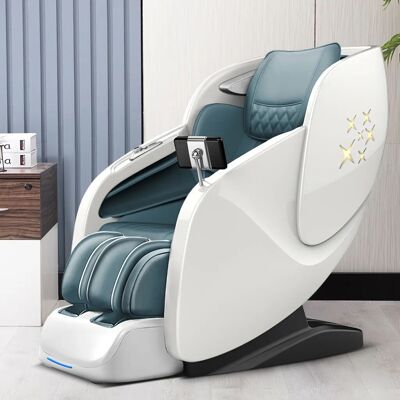 360Home 4D Massagesessel Wärmefunktion Sprachsteuerung Zero Gravity Bluetooth SL Schienen Drahtlose Ladetechnologie 168L