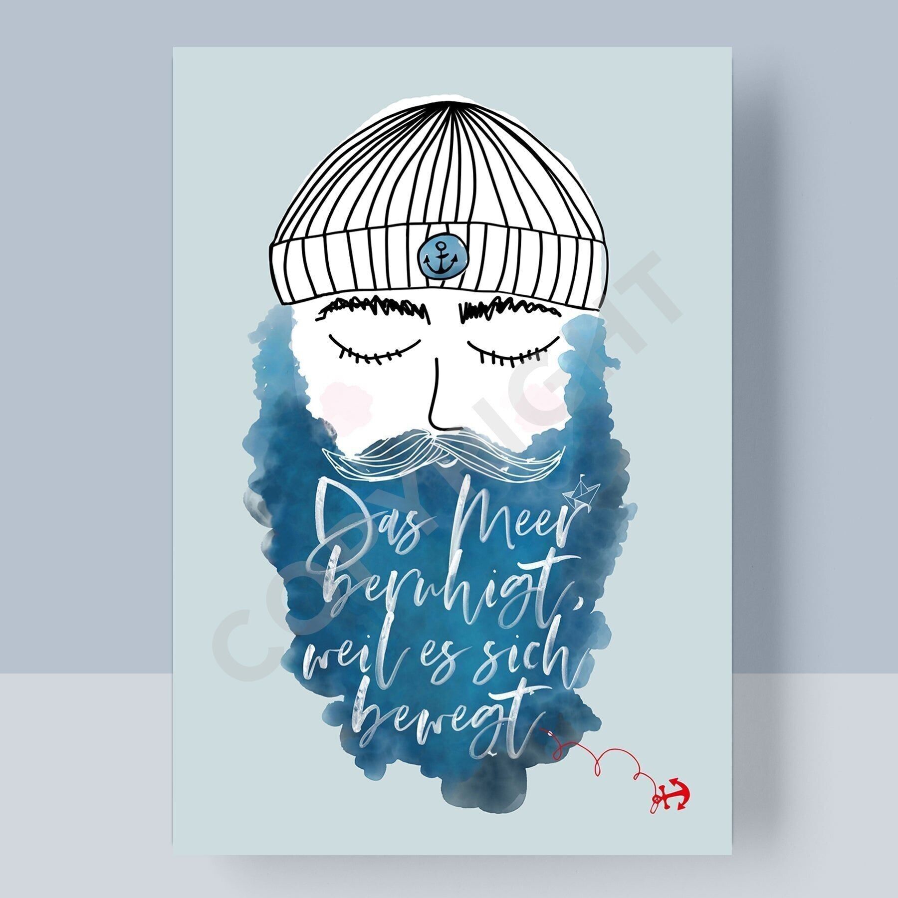 CARTOLINA - IL MARE CALMA PERCHÉ SI MUOVE