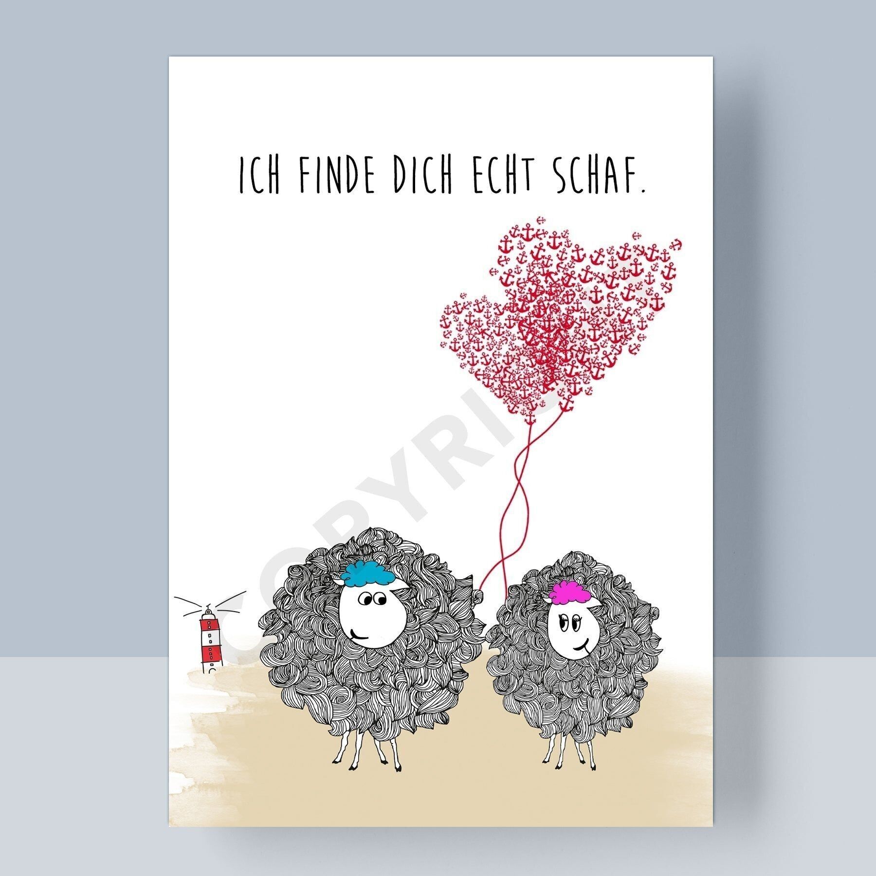 CARTOLINA - TI PENSO DAVVERO PECORA