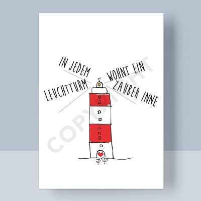 POSTCARD - MAGIC LIVES WITHIN EVERY LIGHTHOUSE