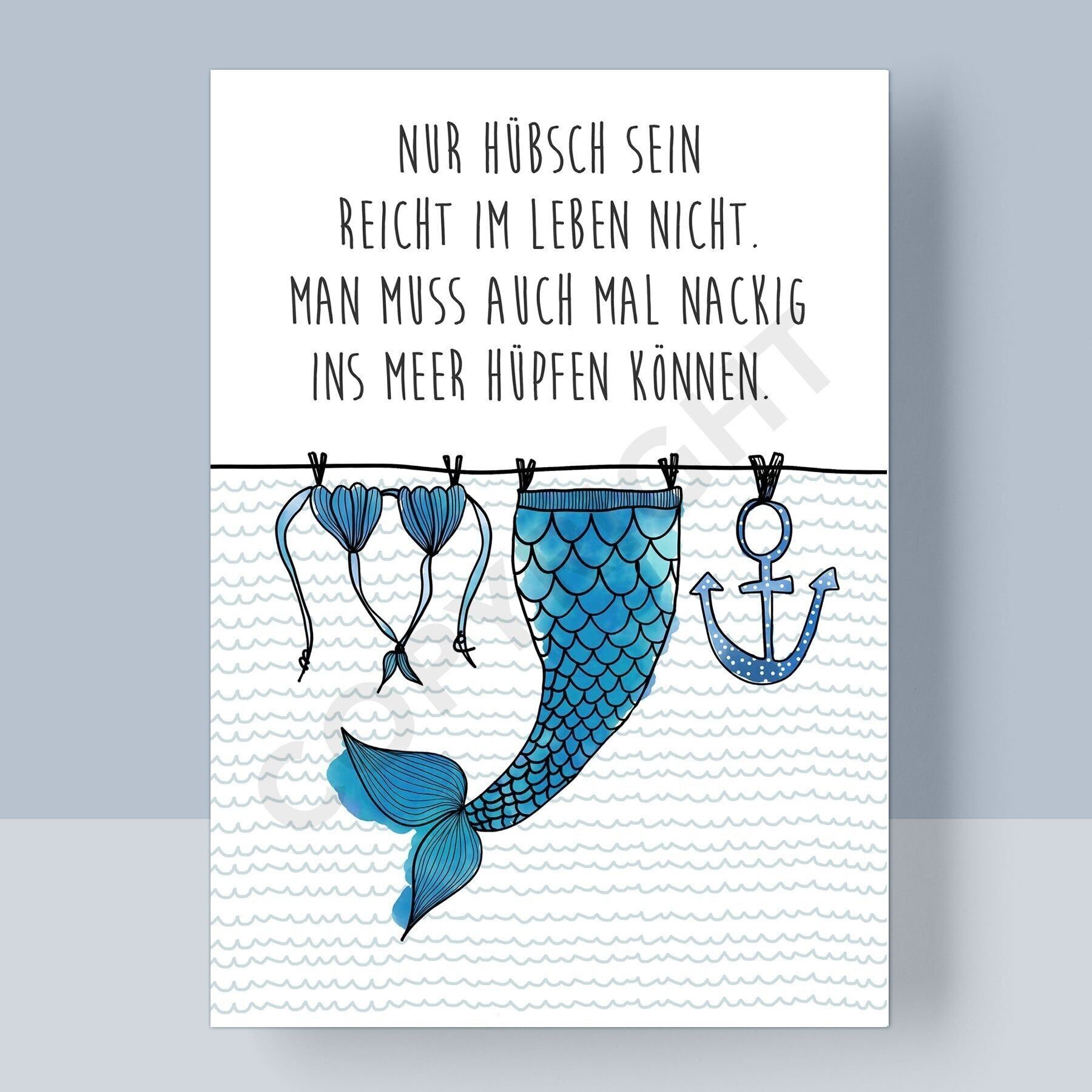 CARTOLINA - DEVI POTER SALVARCI IN MARE NUDI