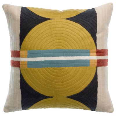 Yoni Multico embroidered cushion 45 x 45