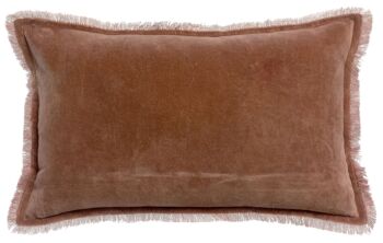 Coussin uni Fara Bois de rose 30 x 50 1