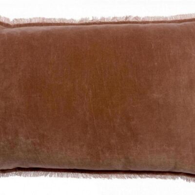 Coussin uni Fara Bois de rose 40 x 65