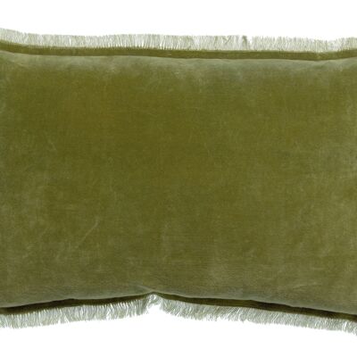Plain cushion Fara Olive 30 x 50