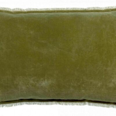 Einfarbiges Kissen Fara Olive 40 x 65