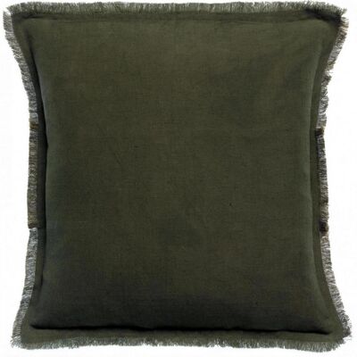 Einfarbiges Kissen Laly Olive 45 x 45