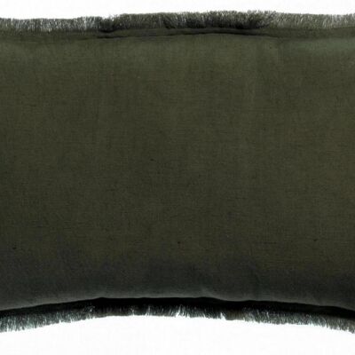 Coussin uni Laly Olive 30 x 50