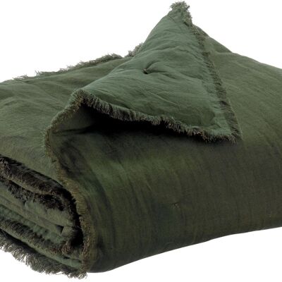 Plain Laly Olive blanket 135 x 200