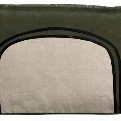 Cuscino bicolore Laly Olive 40 x 65