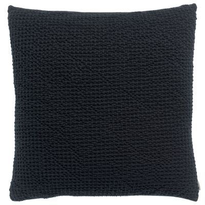 Stonewashed cushion Maia Caviar 45 x 45