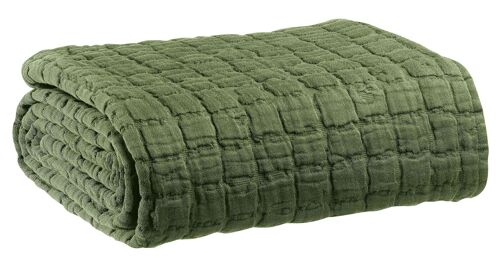 Couvre-lit stonewashed Swami Olive 180 x 260