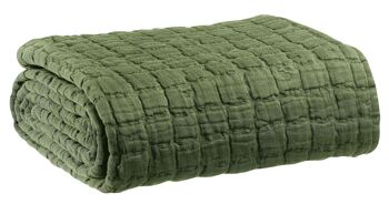 Couvre-lit stonewashed Swami Olive 240 x 260 1