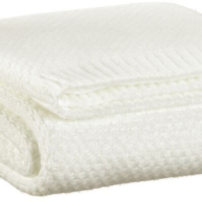 Recycled knitted blanket Danilo Neige 130 x 160