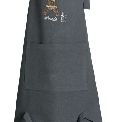 Recycelte Küchenschürze „Eiffelturm“ mit Tasche Ombre 85 x 72