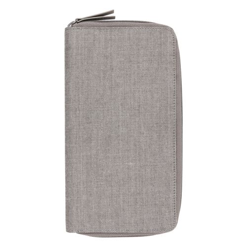 Linen-look travel wallet with zip dream plan