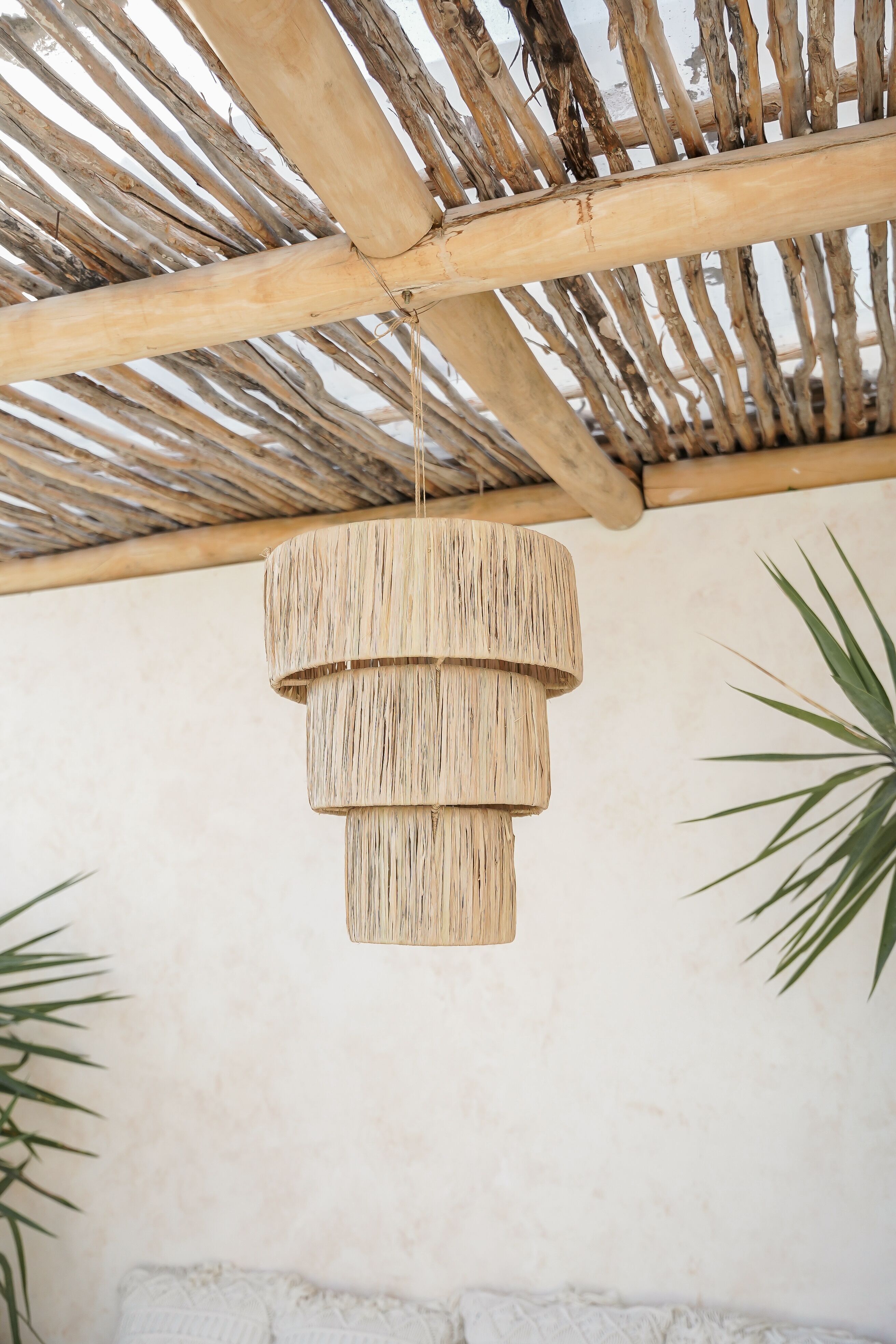Lampshade - Ceiling Lamp - Seagrass - Natural - Bali - The Boho Tangga Pendant – Hippie Monkey