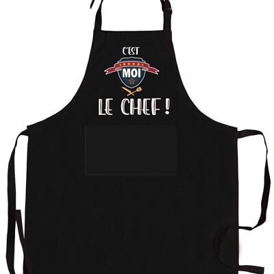 Kitchen apron The recycled chef Black 72 x 90