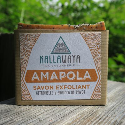 Jabón AMAPOLA - Exfoliante - Semillas de amapola Lemongrass Patchouli