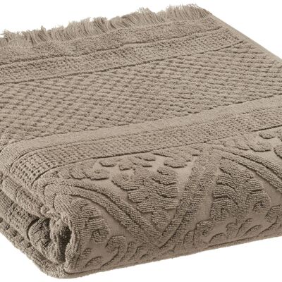 Serviette de toilette uni Zoe Chamois 50 x 100