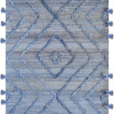 Tappeto denim Worgan Blu/avorio 120 x 180