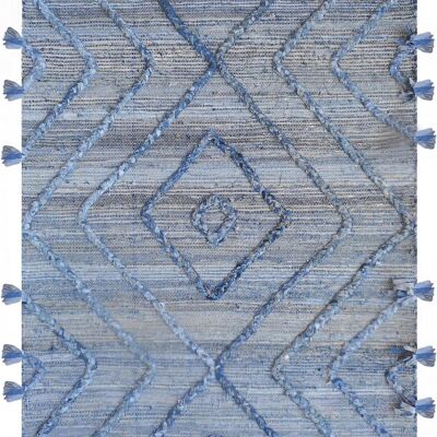 Worgan Denim-Teppich Blau/Elfenbein 160 x 230