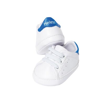 Zapatillas de muñecas blancas, talla. 38-45 cm