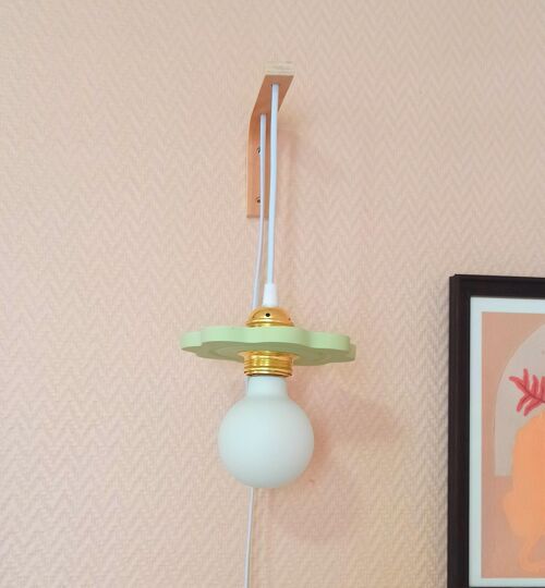 Suspension fleur verte pastel BABIE