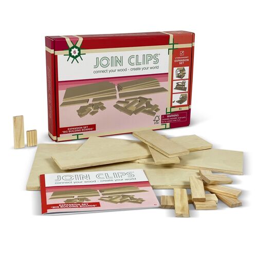JOIN CLIPS: EXPANSION SET - BIG BUILDING BOARDS make your own dollhouse, airport, doll villa or marble race