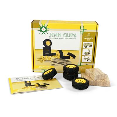 JOIN CLIPS: EXPANSION SET - WHEELS & TWIST build cars, airplanes, trucks, windmills and lots more!