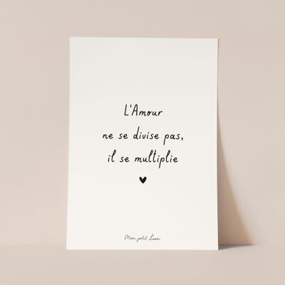 A6 postcard Love is not divided