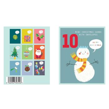 TBX01 Mini boîte à cartes de Noël mixte 2