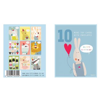 Boîte de cartes d'anniversaire mixtes TBX07, mini jouets 2